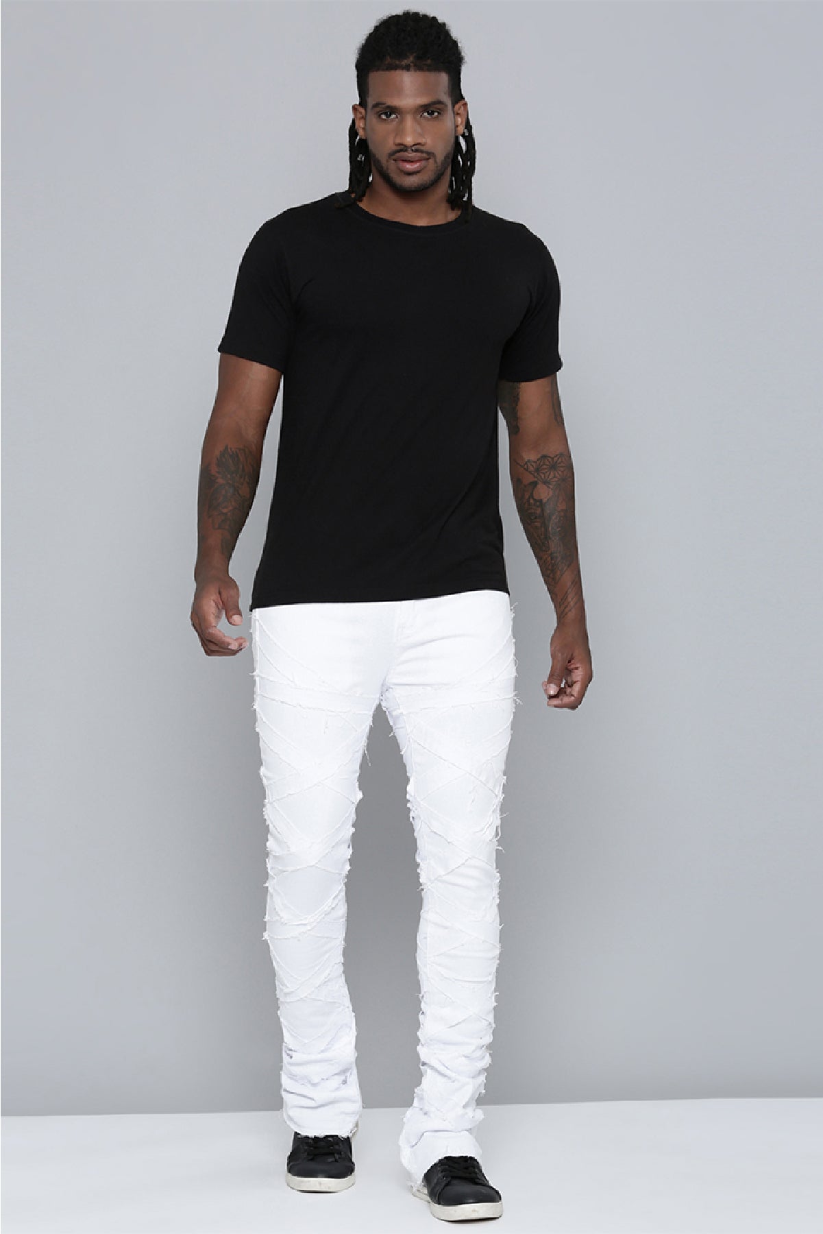 Men's Stacked Fit White Color Jeans – Waimea