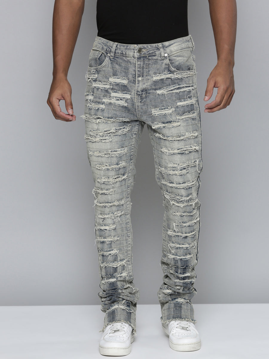 Antique Wash Distressed Stacked Denim – Waimea