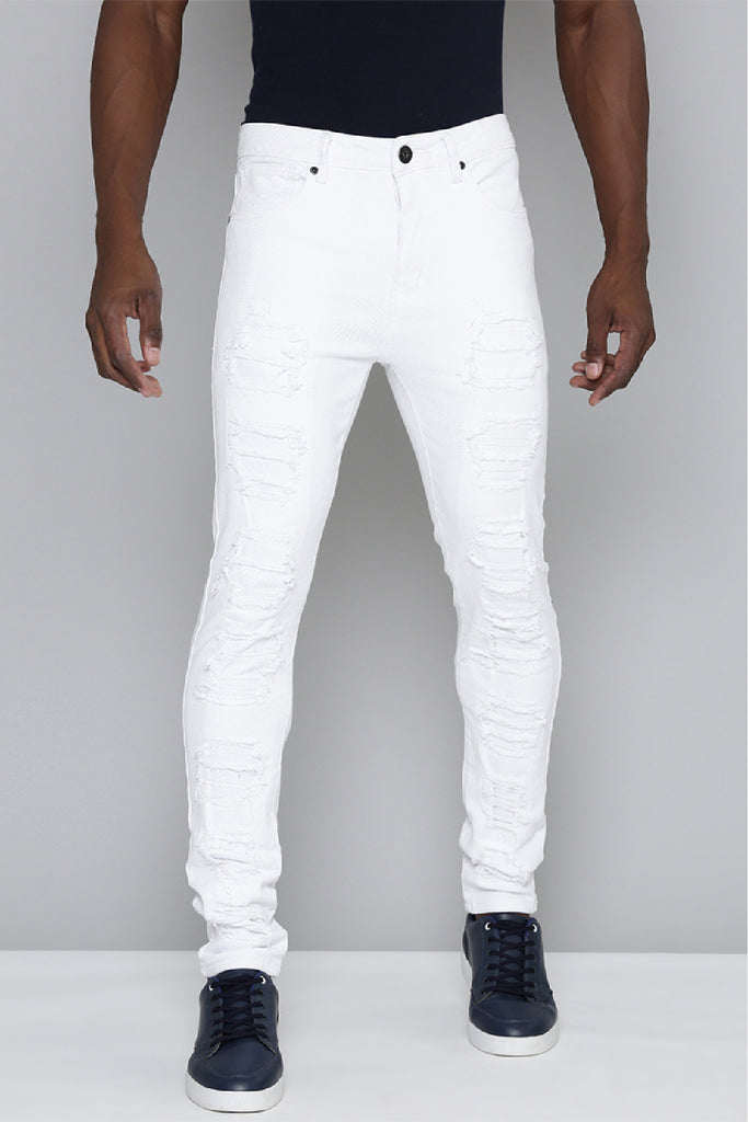 Guess Slim Fit Tapered White Jeans | Dillard's