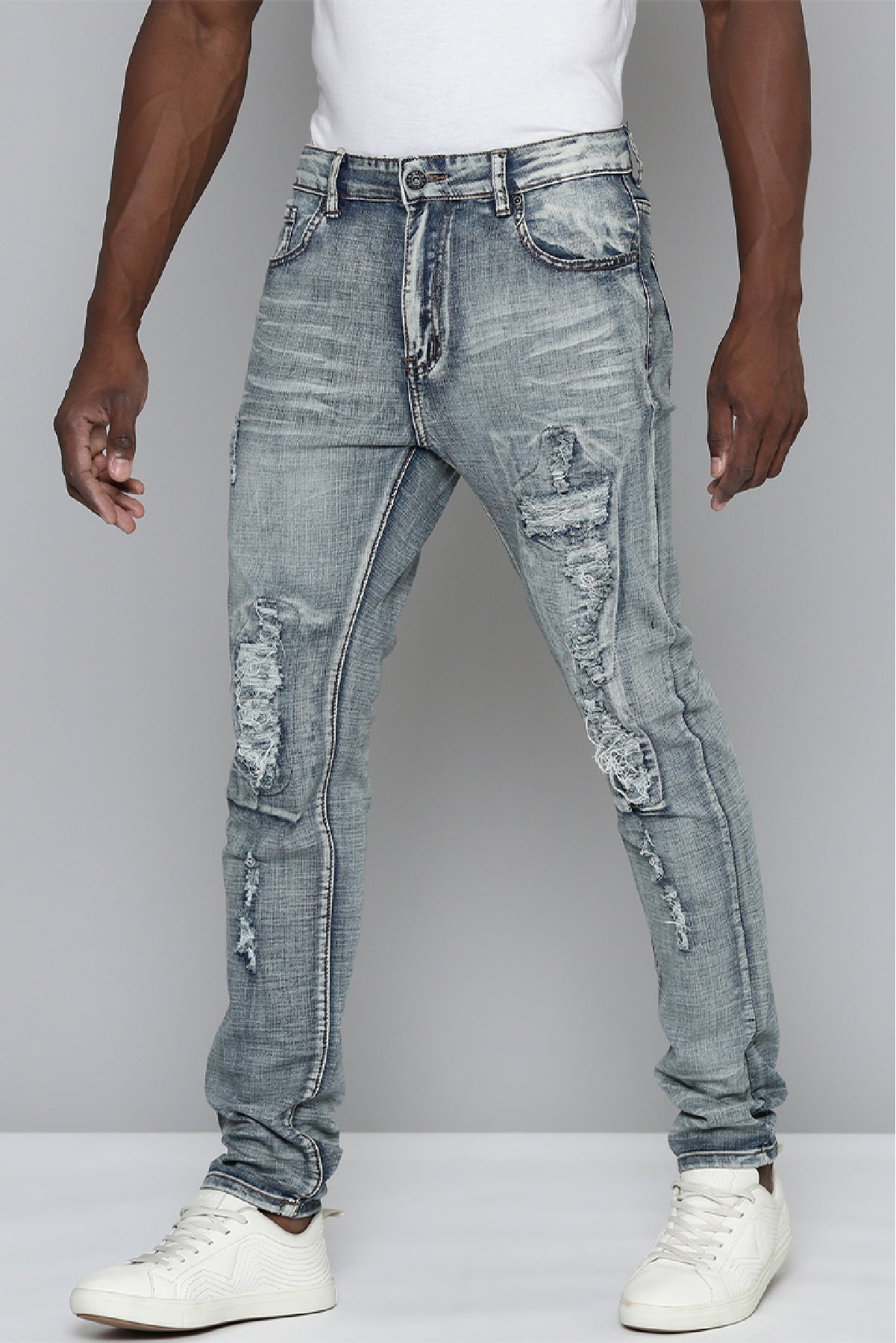 Men's Skinny Fit Vintage Wash Color Jeans – Waimea