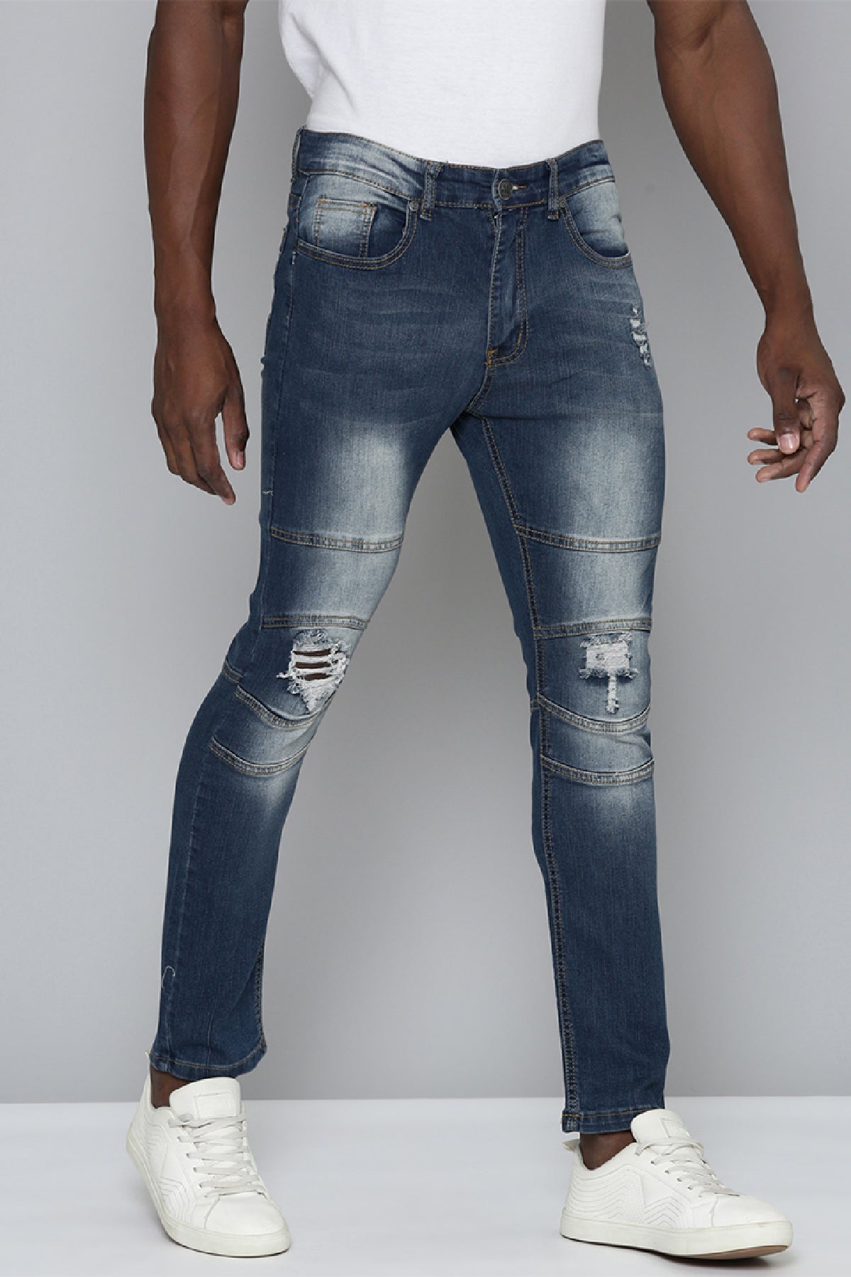 Mario Morato Men's Skinny Jean Pants | Light Blue 2574 - Franky Fashion
